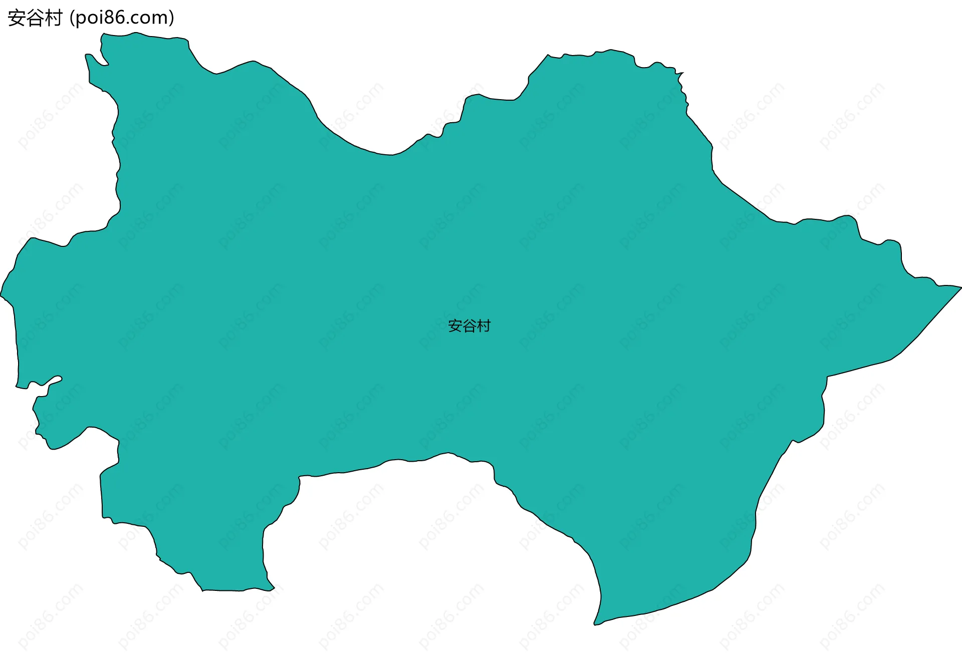 安谷村边界地图