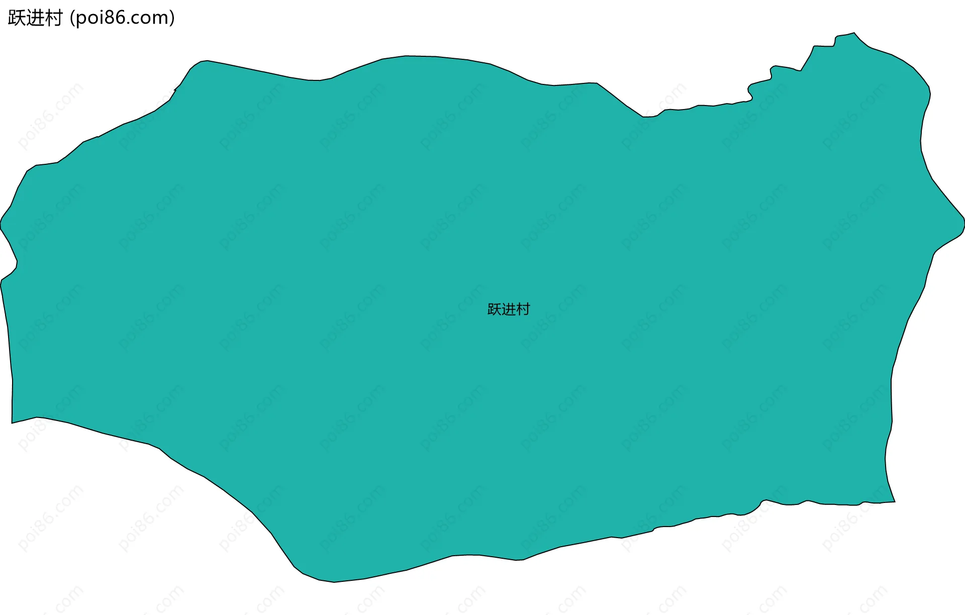 跃进村边界地图