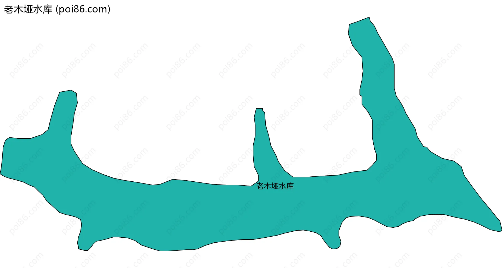 老木垭水库边界地图