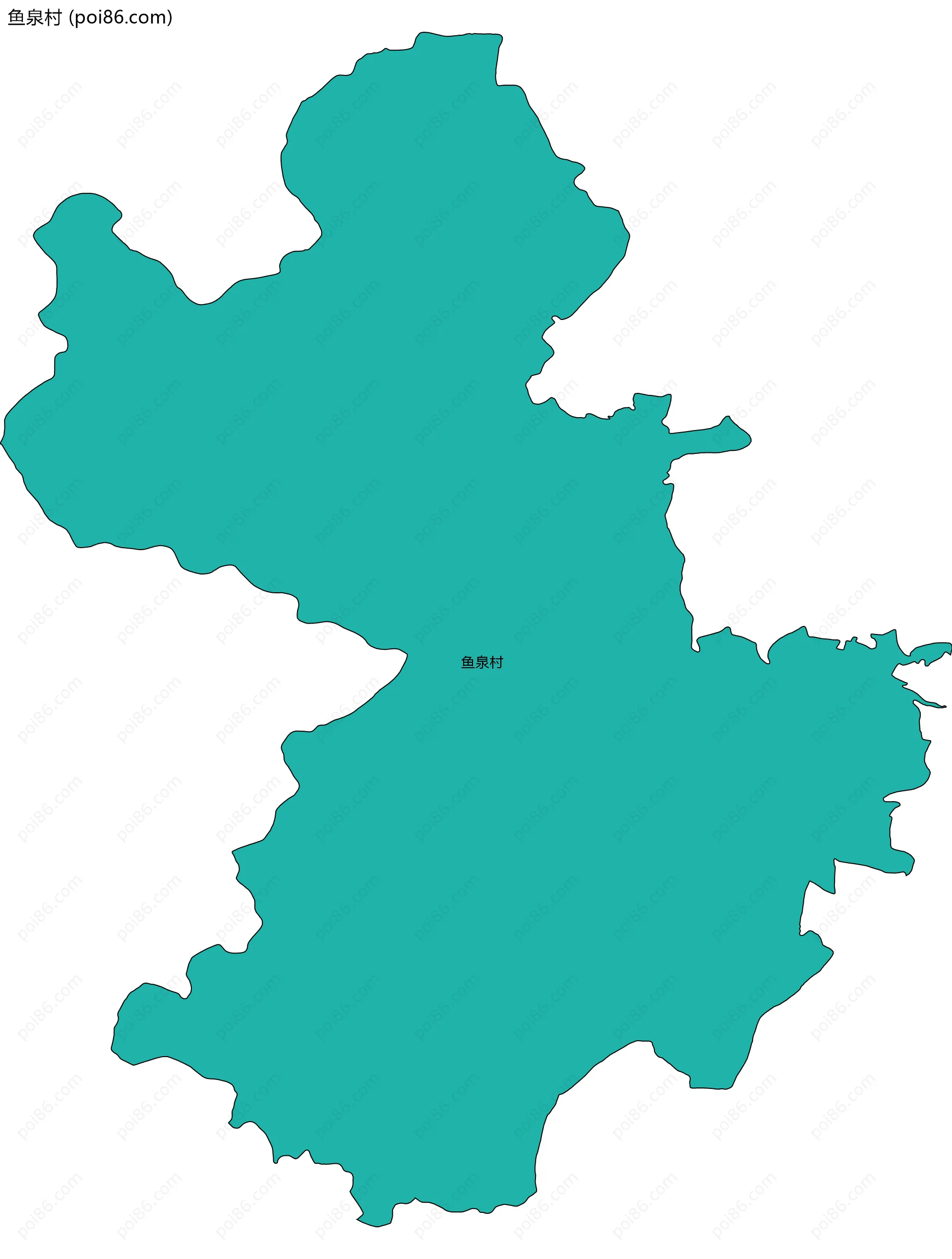 鱼泉村边界地图