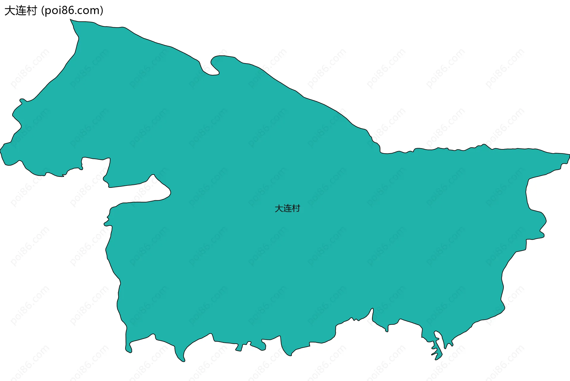 大连村边界地图