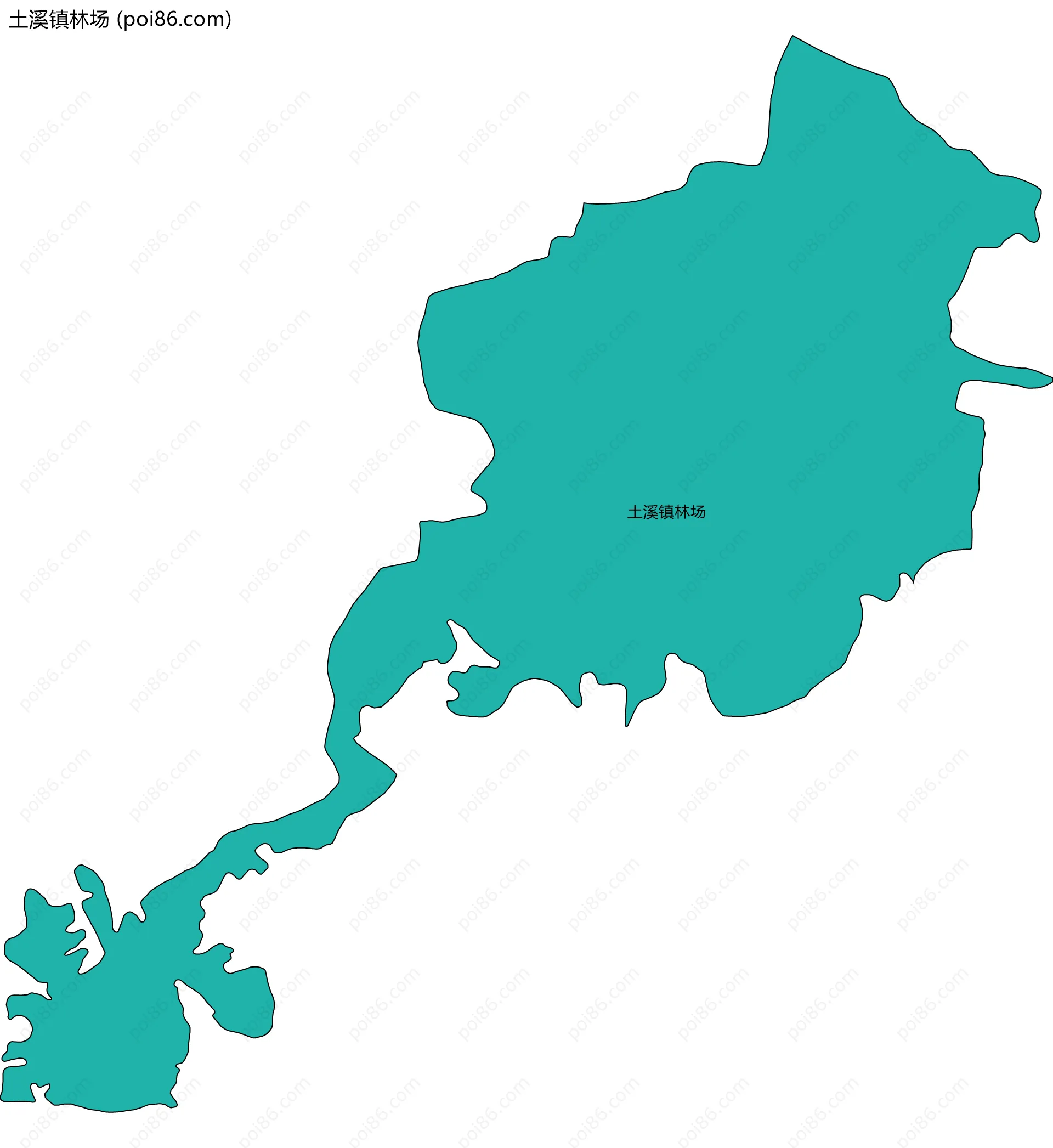 土溪镇林场边界地图