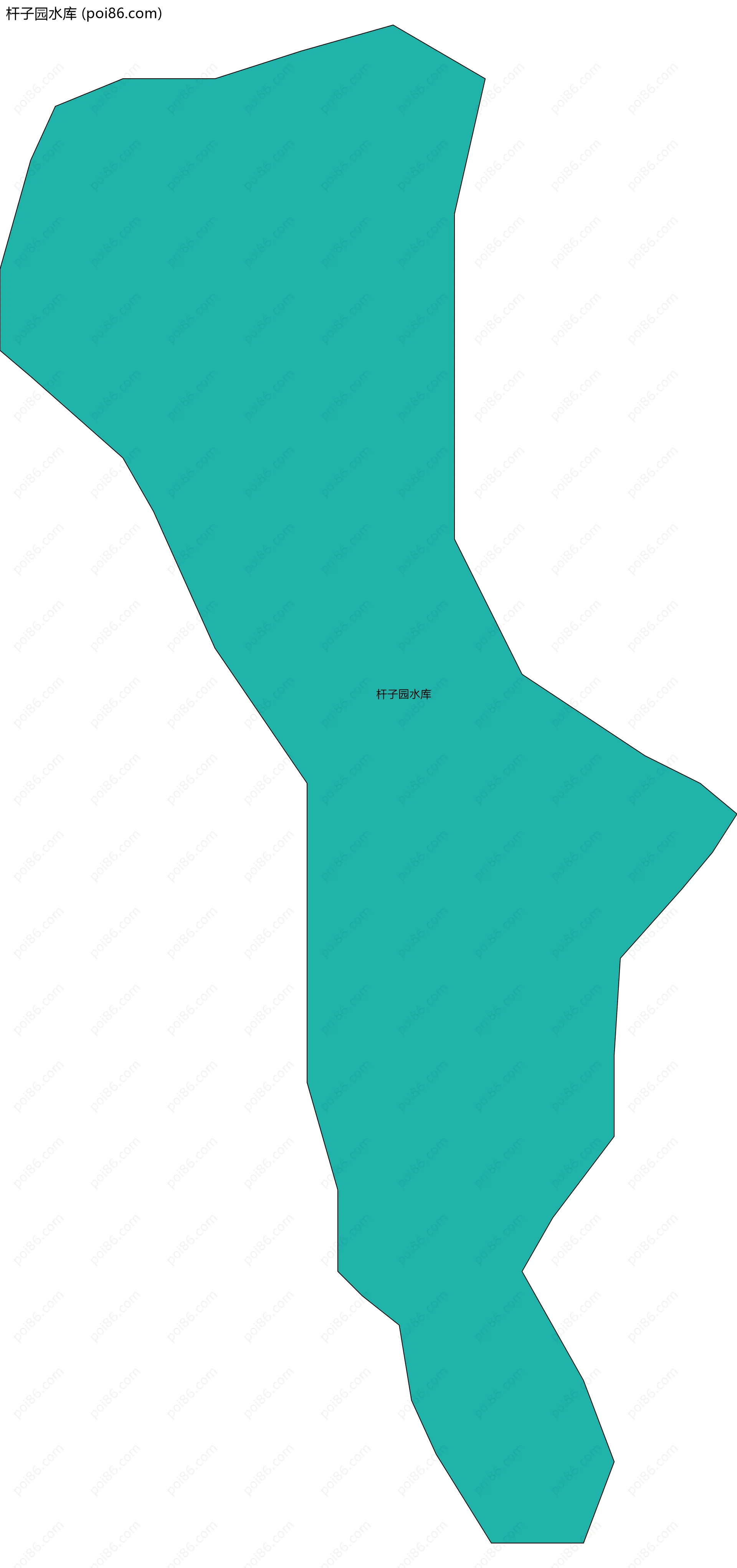 杆子园水库边界地图