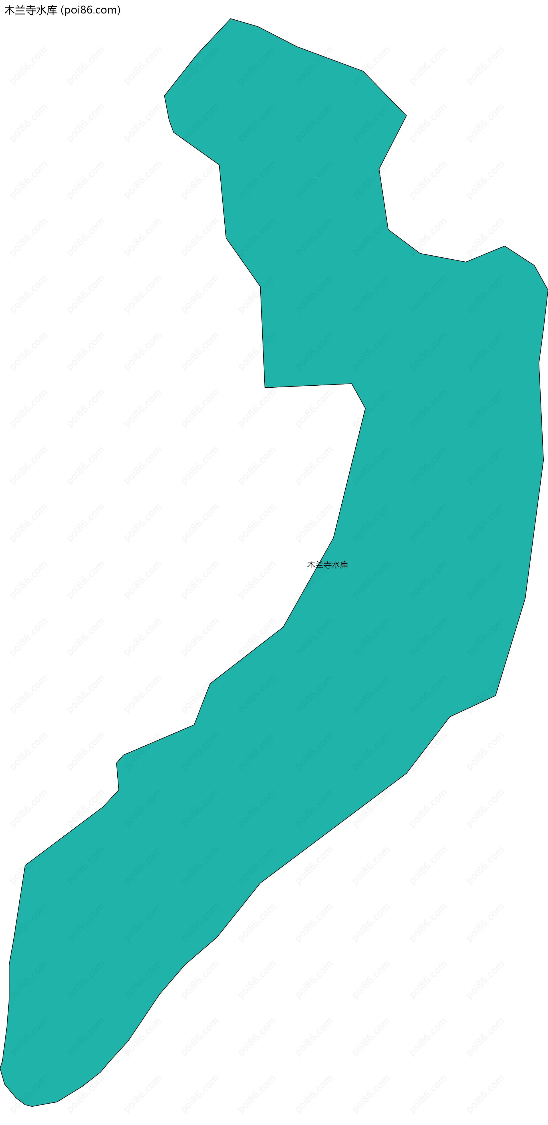 木兰寺水库边界地图
