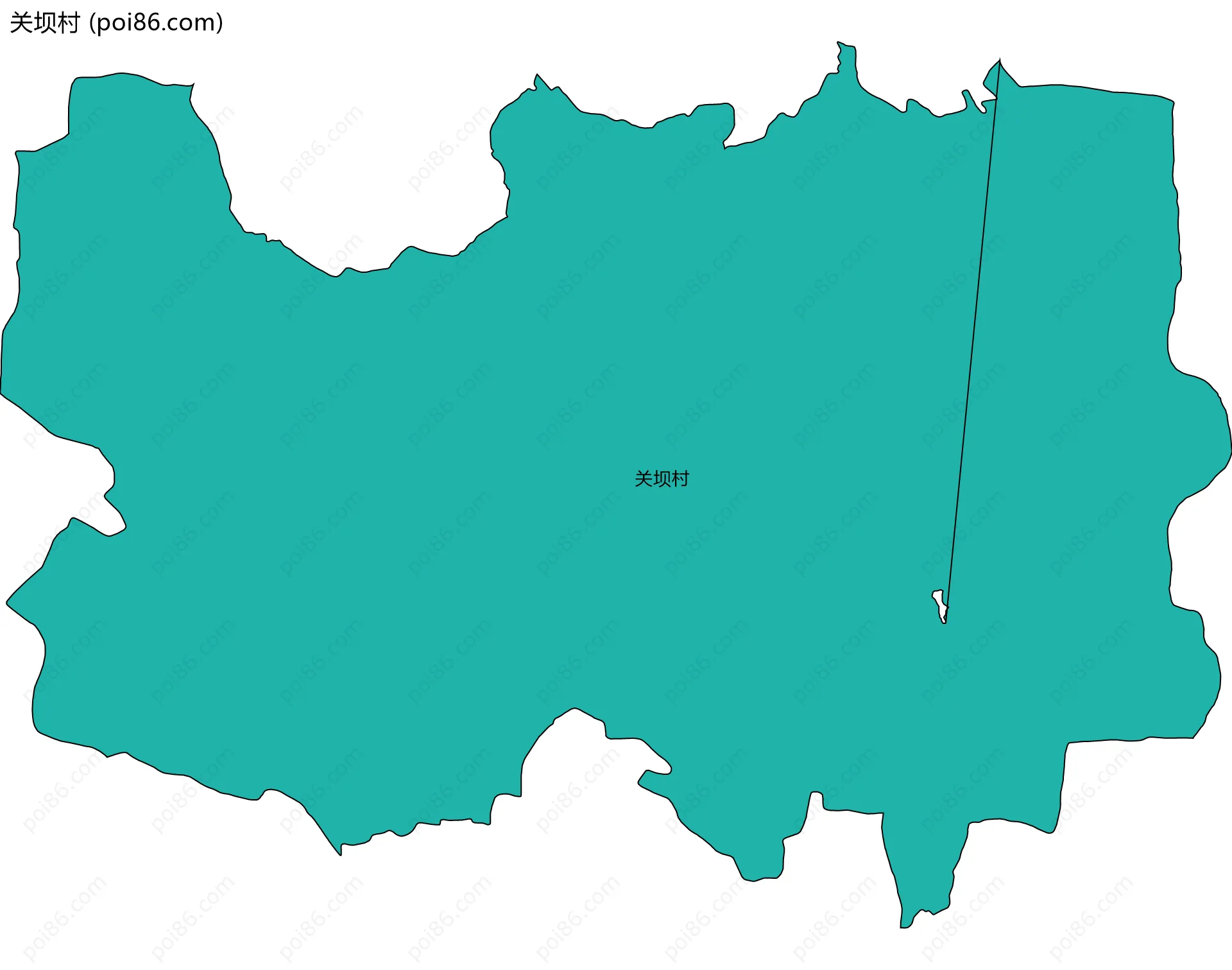 关坝村边界地图