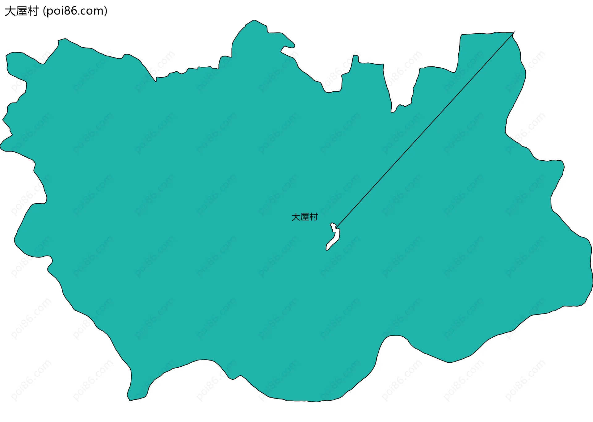 大屋村边界地图