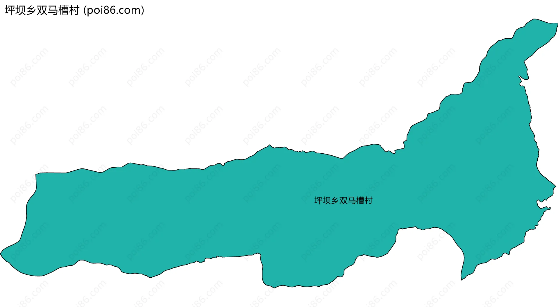 坪坝乡双马槽村边界地图