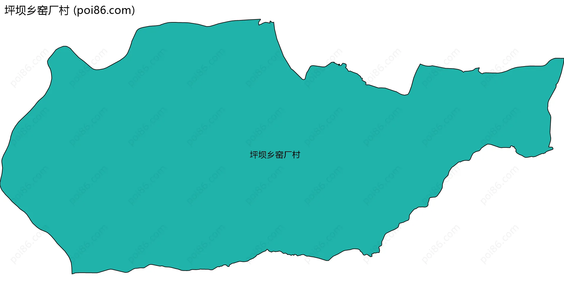坪坝乡窑厂村边界地图
