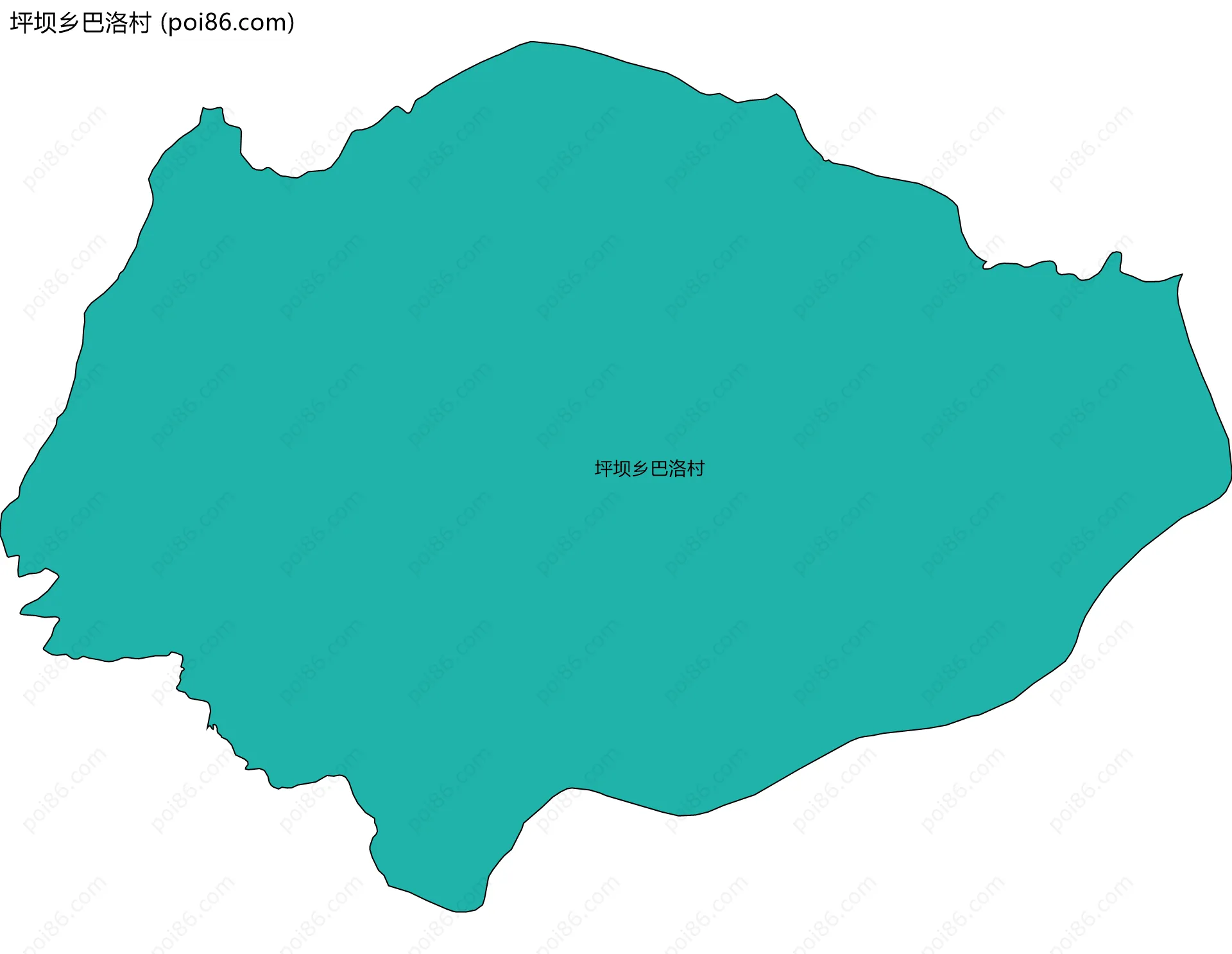 坪坝乡巴洛村边界地图