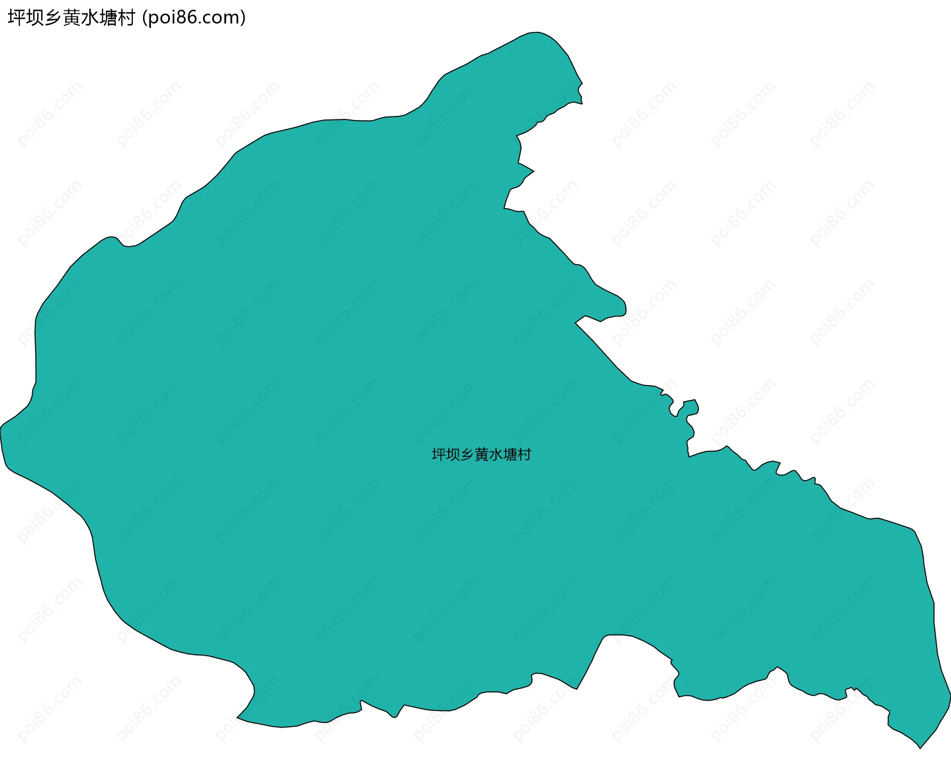 坪坝乡黄水塘村边界地图