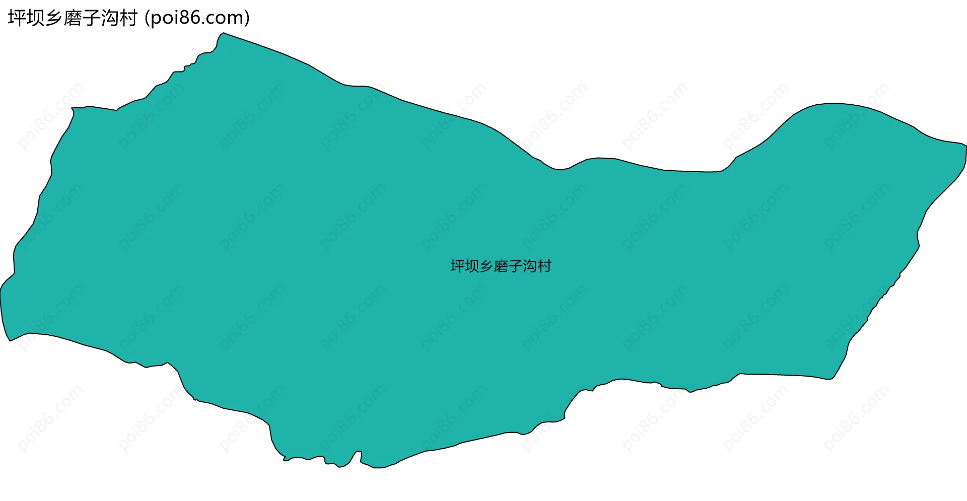 坪坝乡磨子沟村边界地图