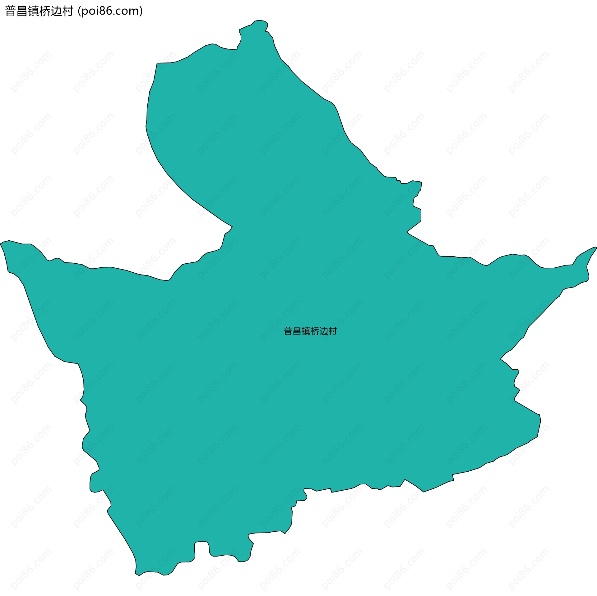 普昌镇桥边村边界地图