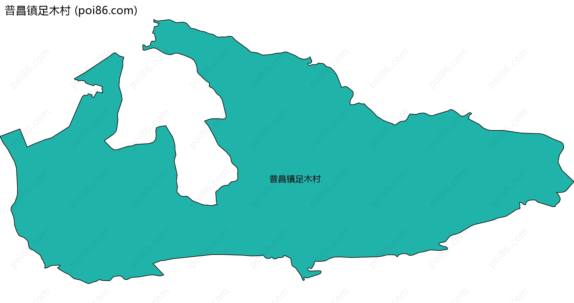 普昌镇足木村边界地图