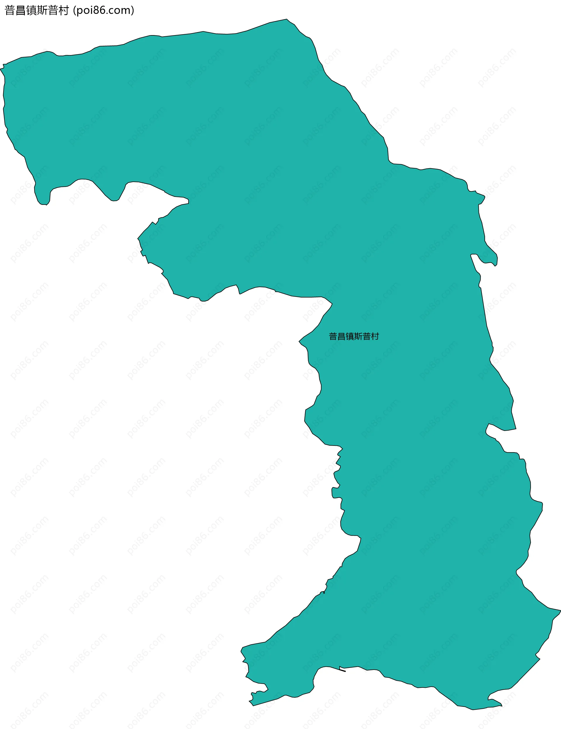 普昌镇斯普村边界地图