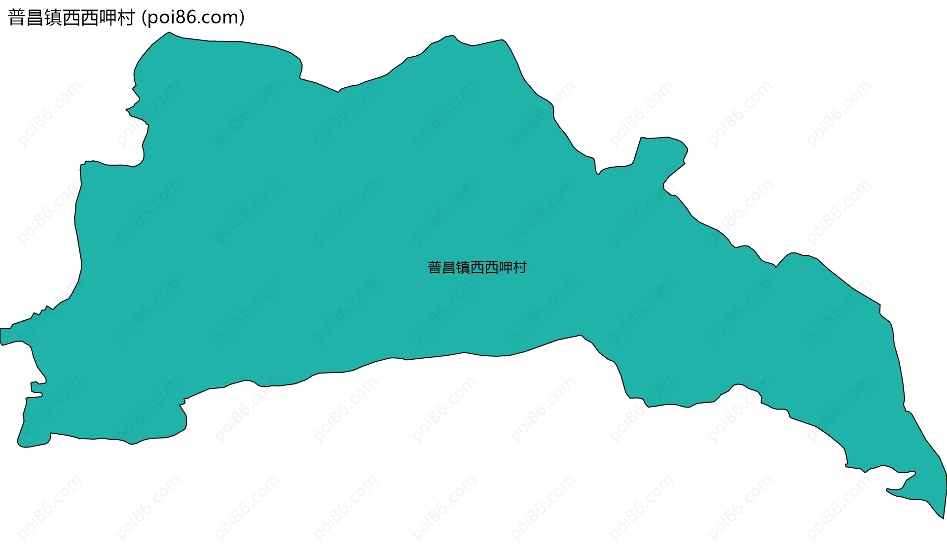 普昌镇西西呷村边界地图