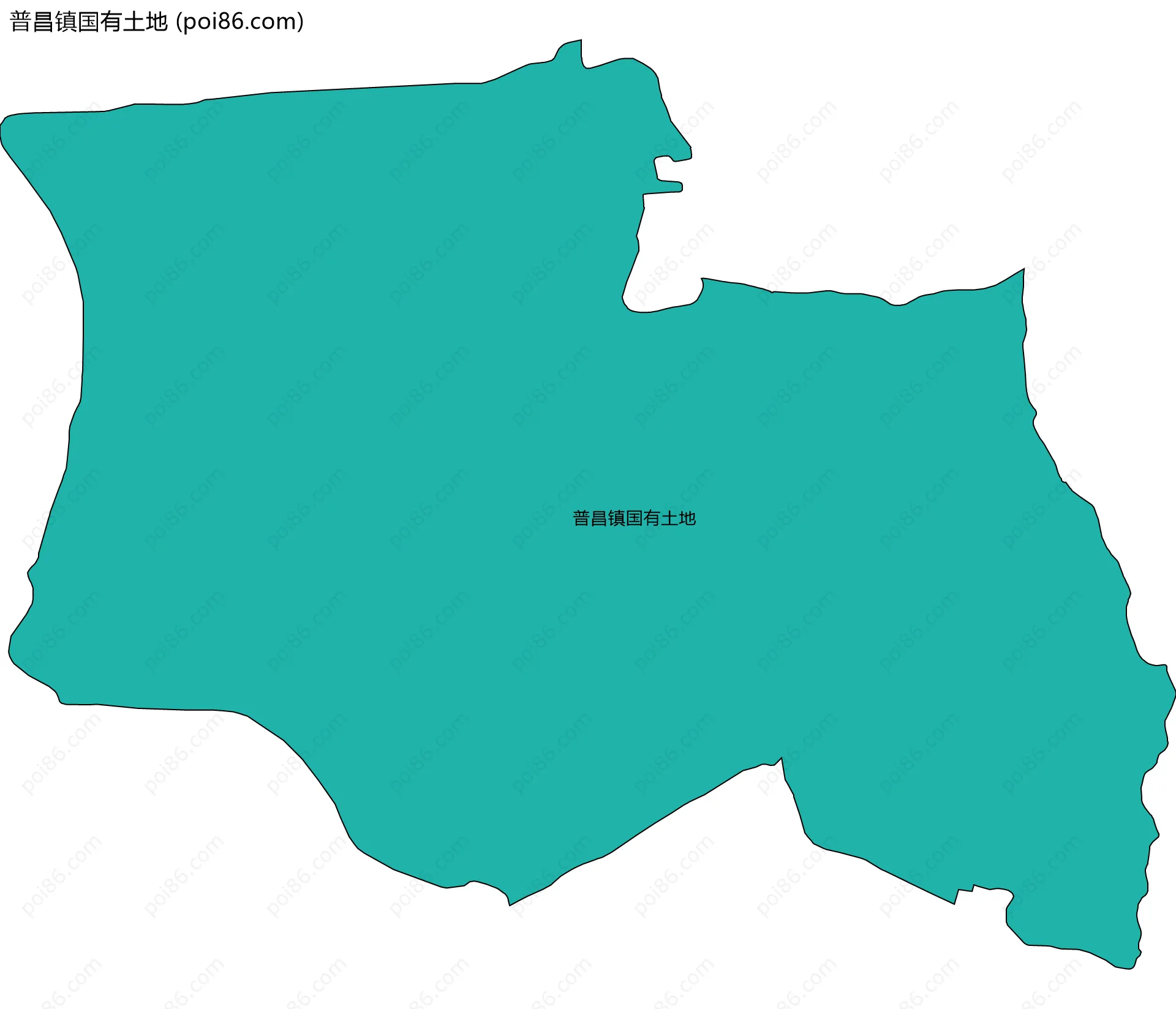 普昌镇国有土地边界地图