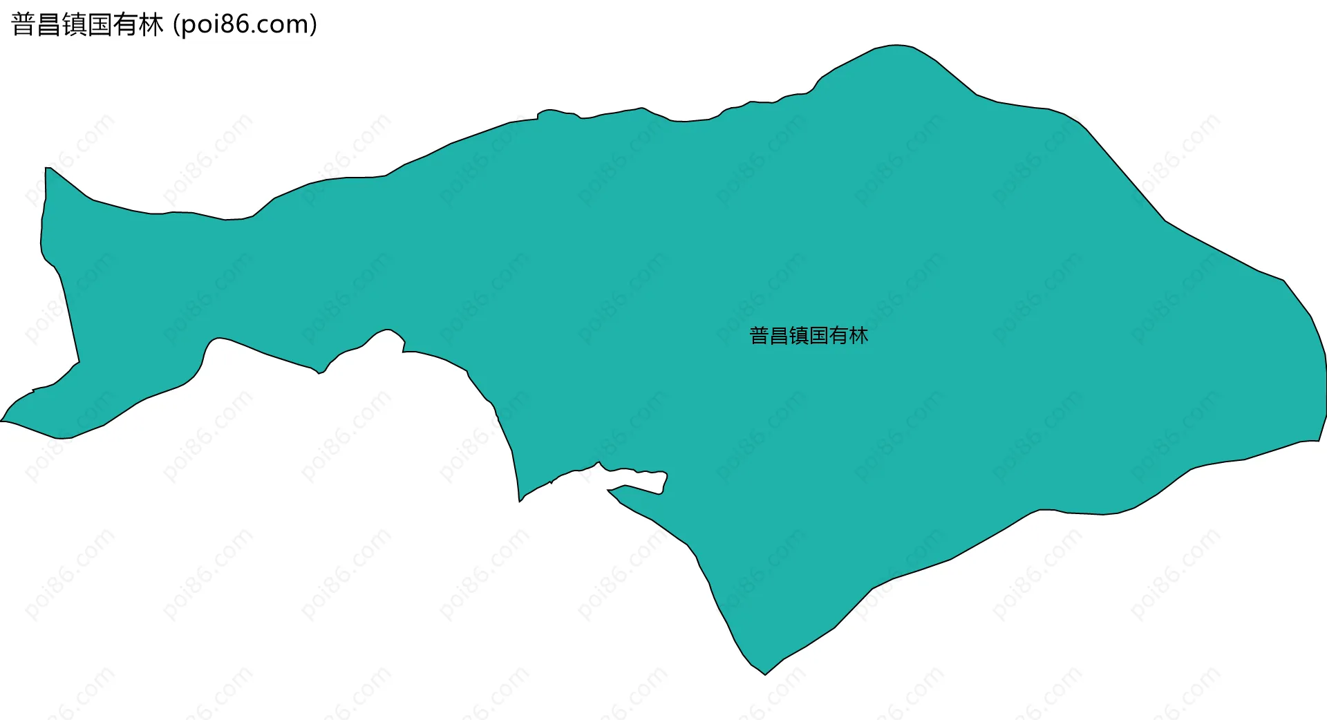 普昌镇国有林边界地图
