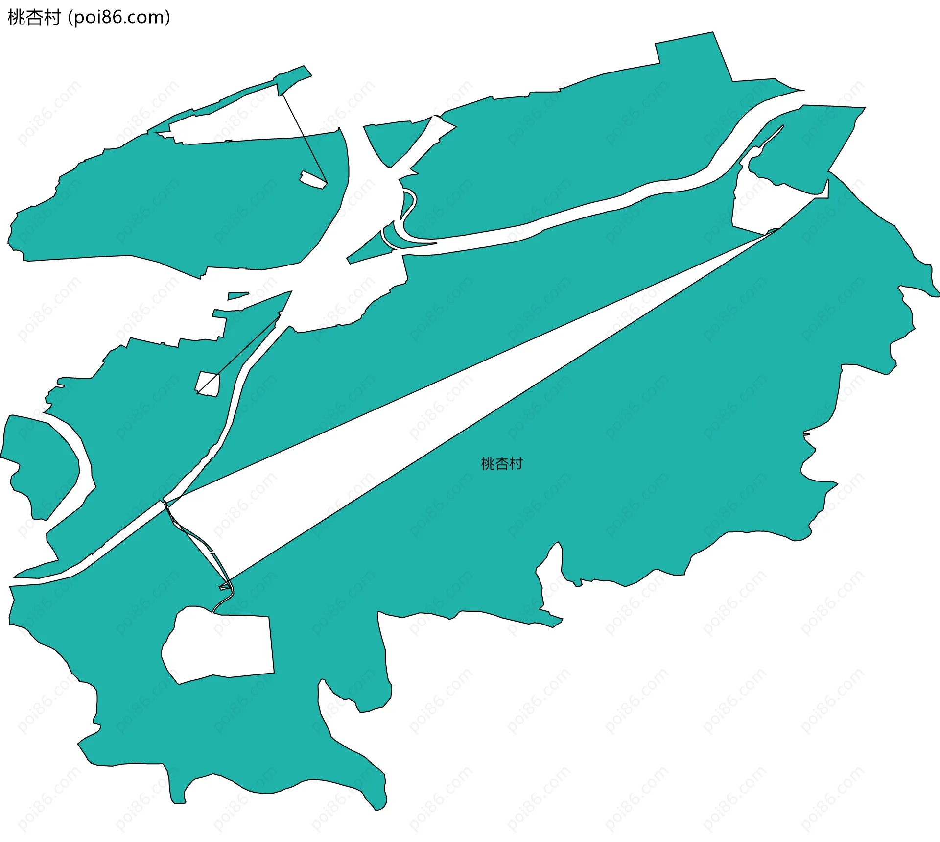 桃杏村边界地图