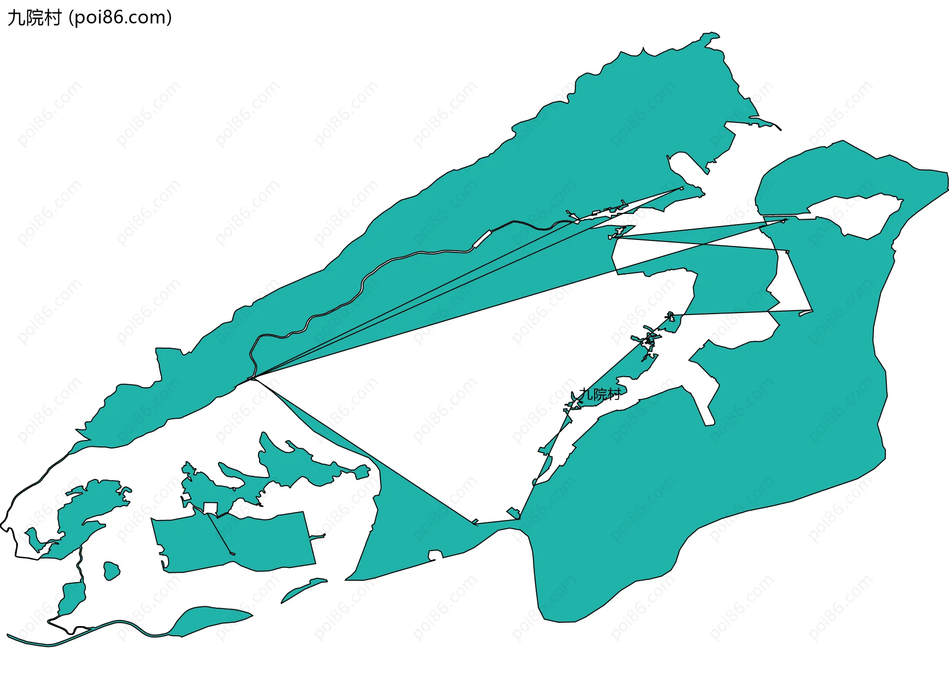 九院村边界地图
