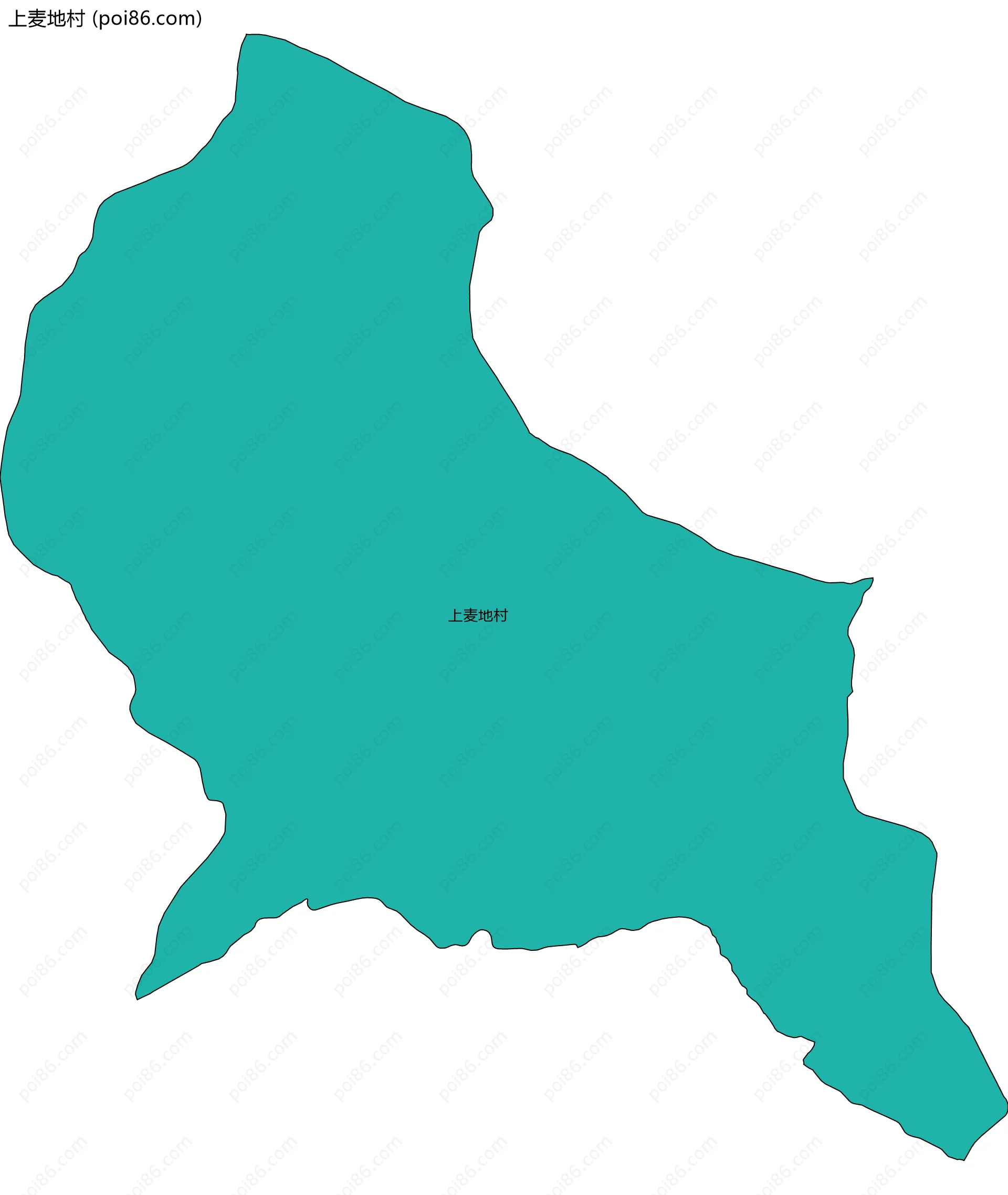 上麦地村边界地图