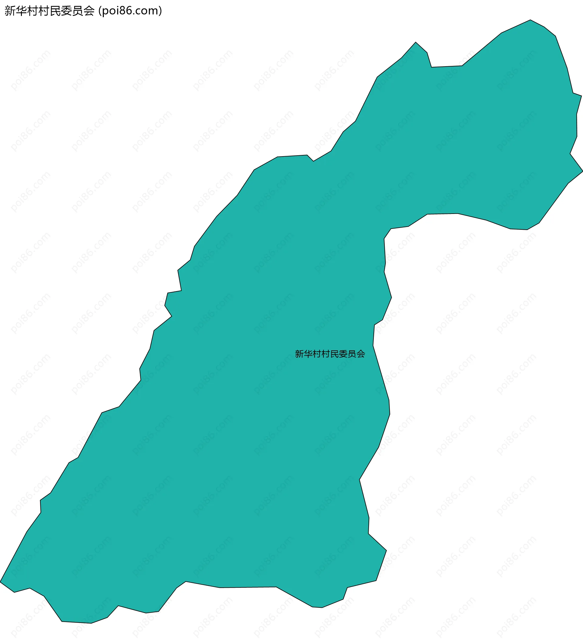 新华村村民委员会边界地图