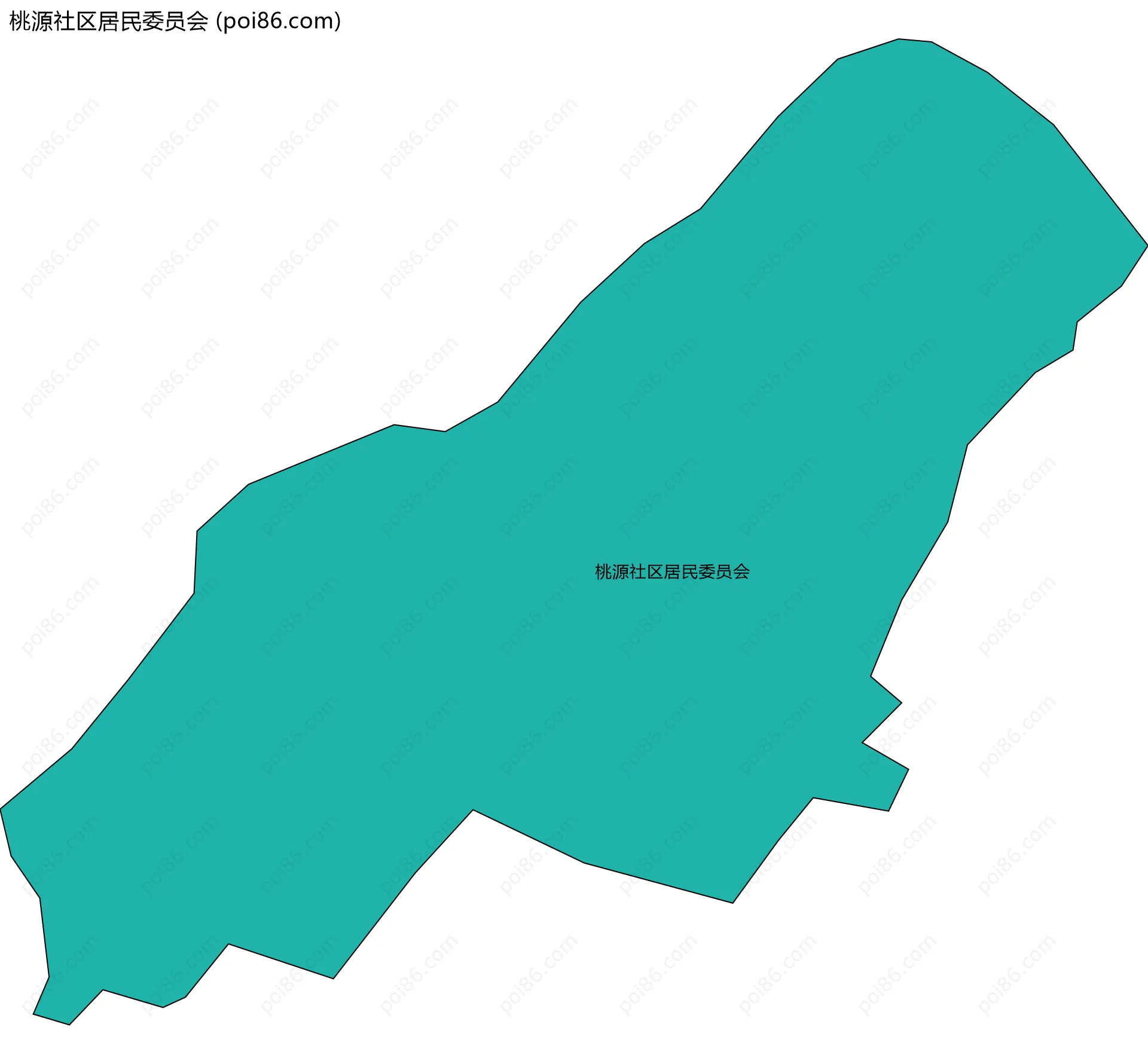 桃源社区居民委员会边界地图