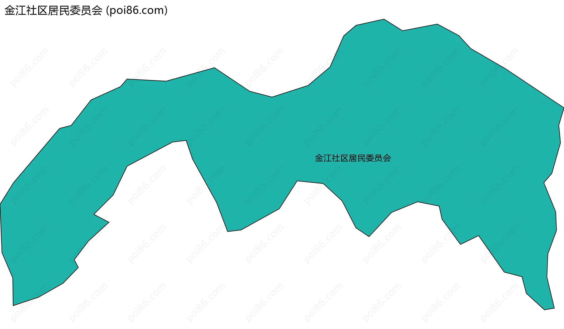 金江社区居民委员会边界地图