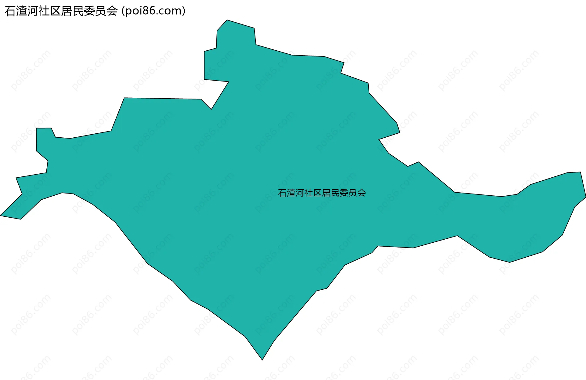 石渣河社区居民委员会边界地图