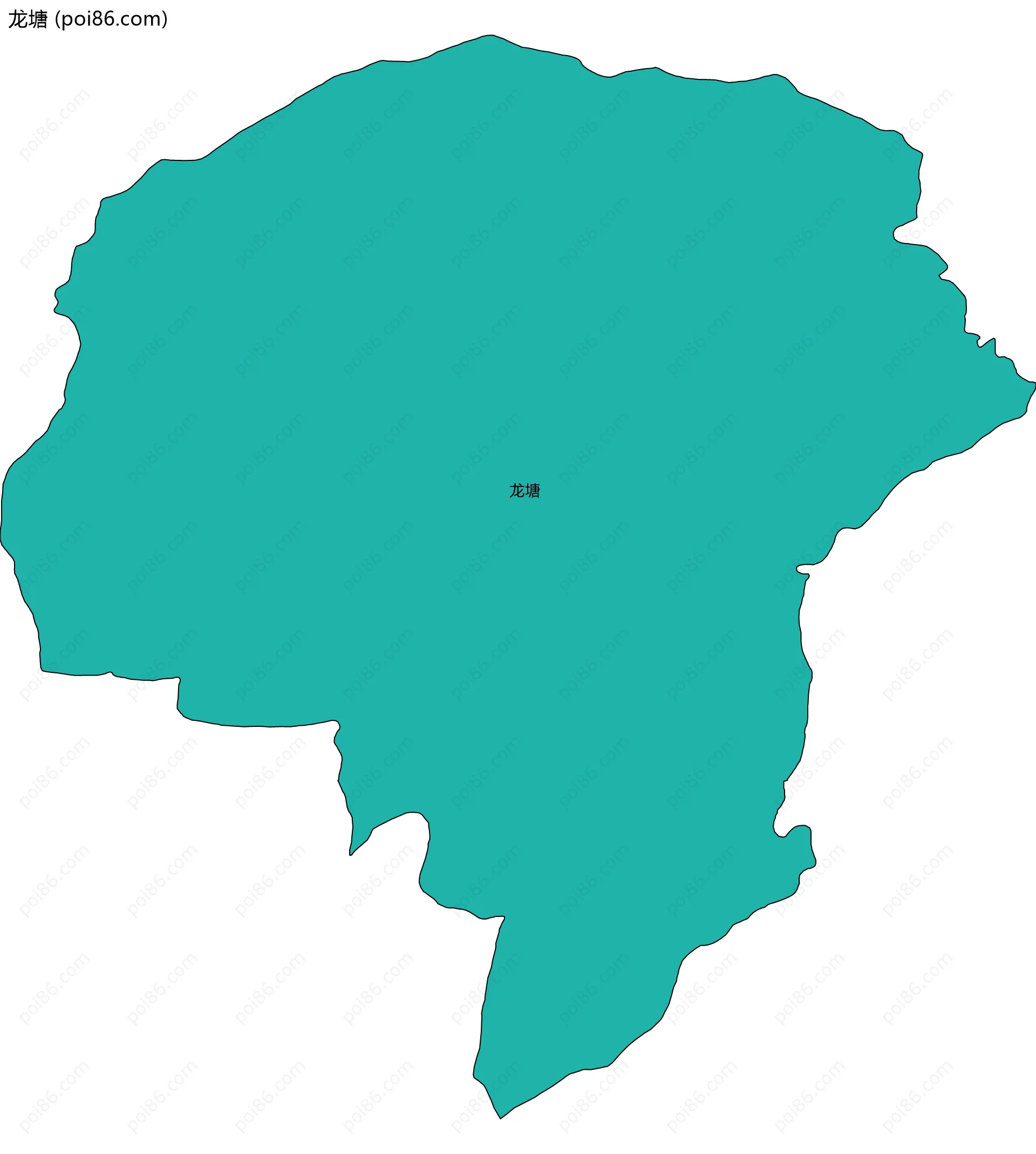 龙塘边界地图