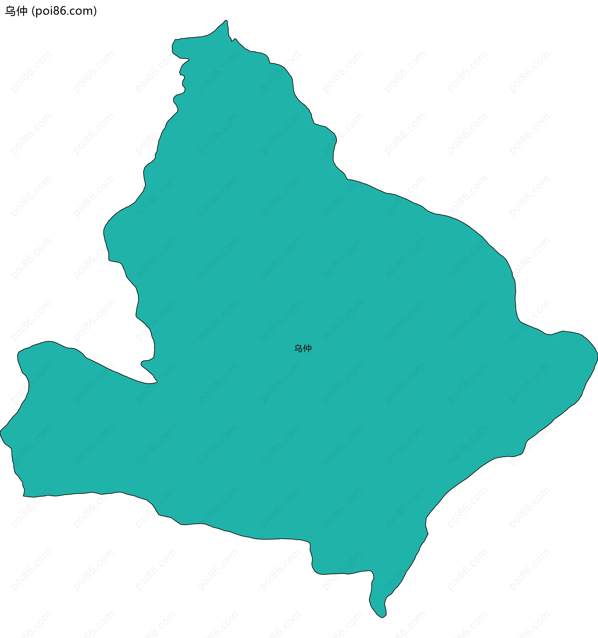 乌仲边界地图