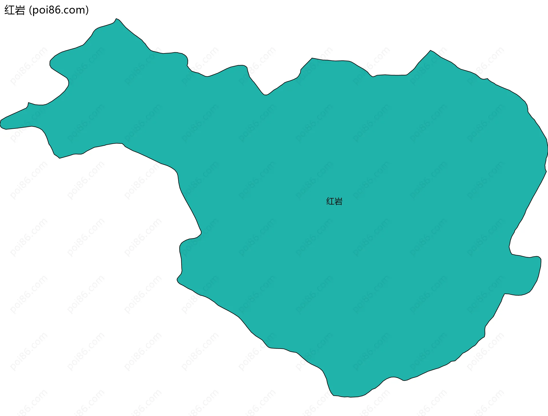 红岩边界地图
