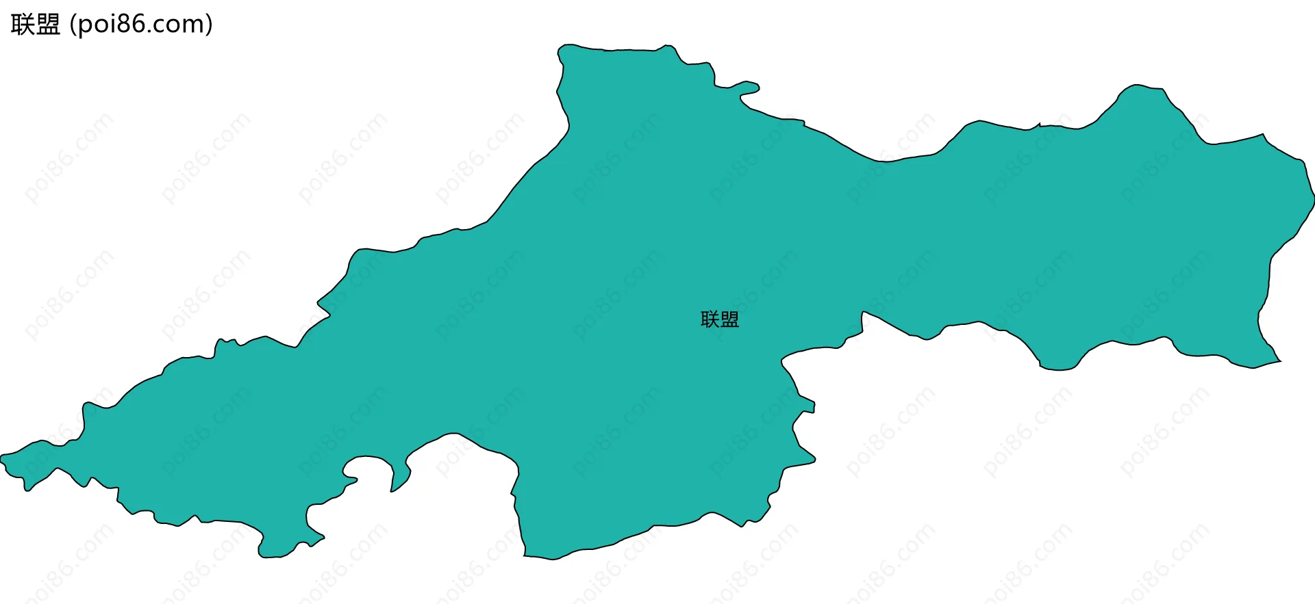 联盟边界地图