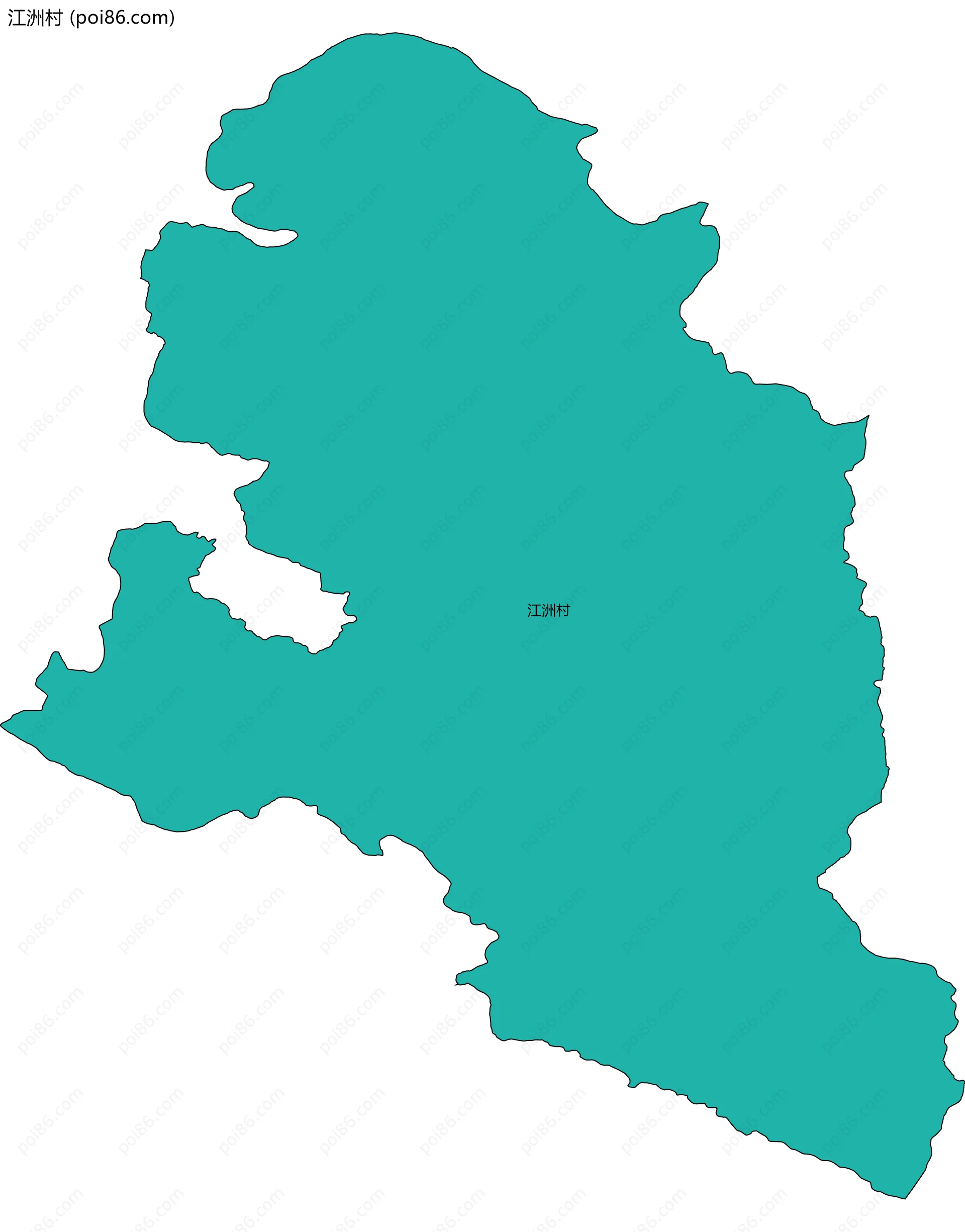 江洲村边界地图