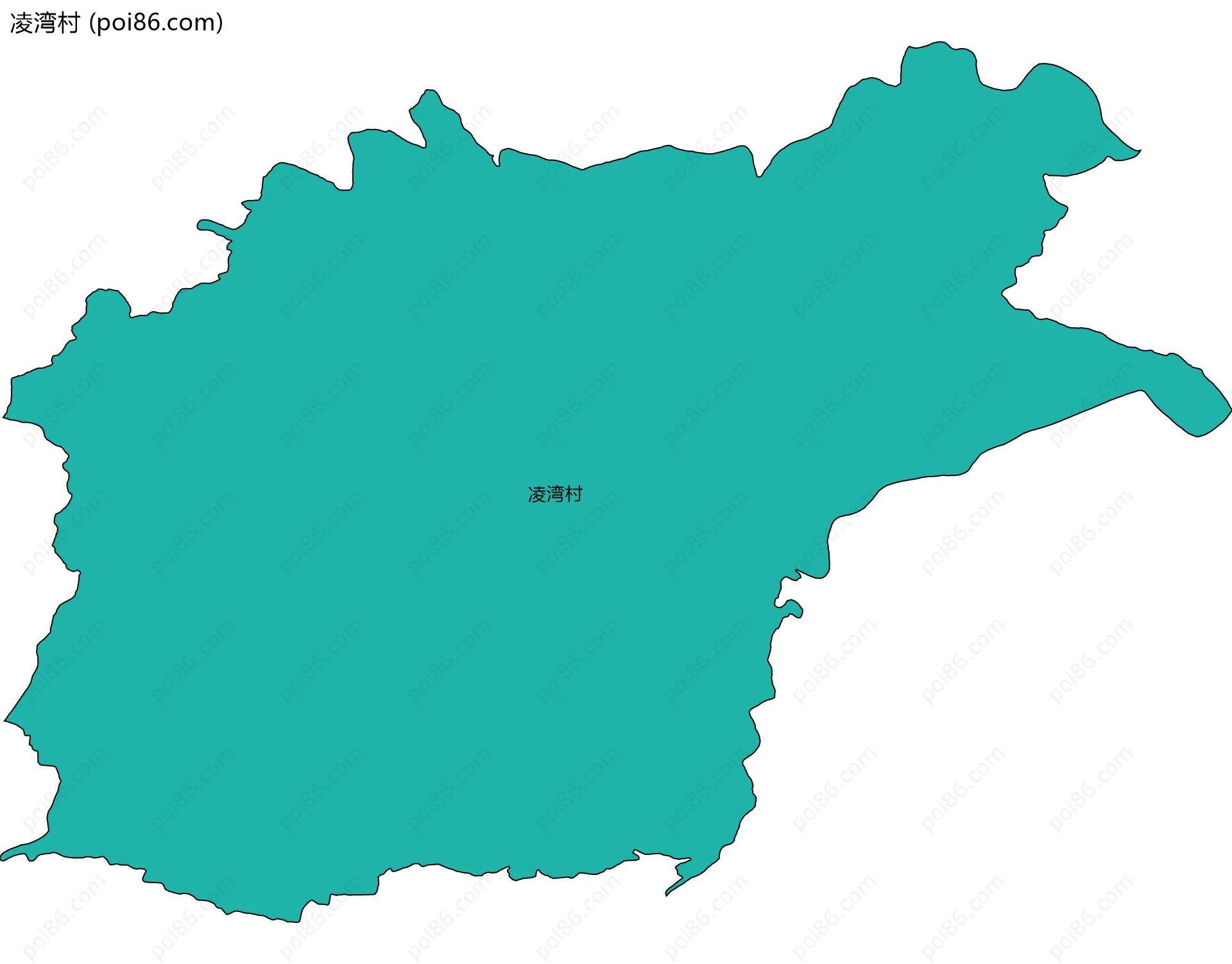 凌湾村边界地图