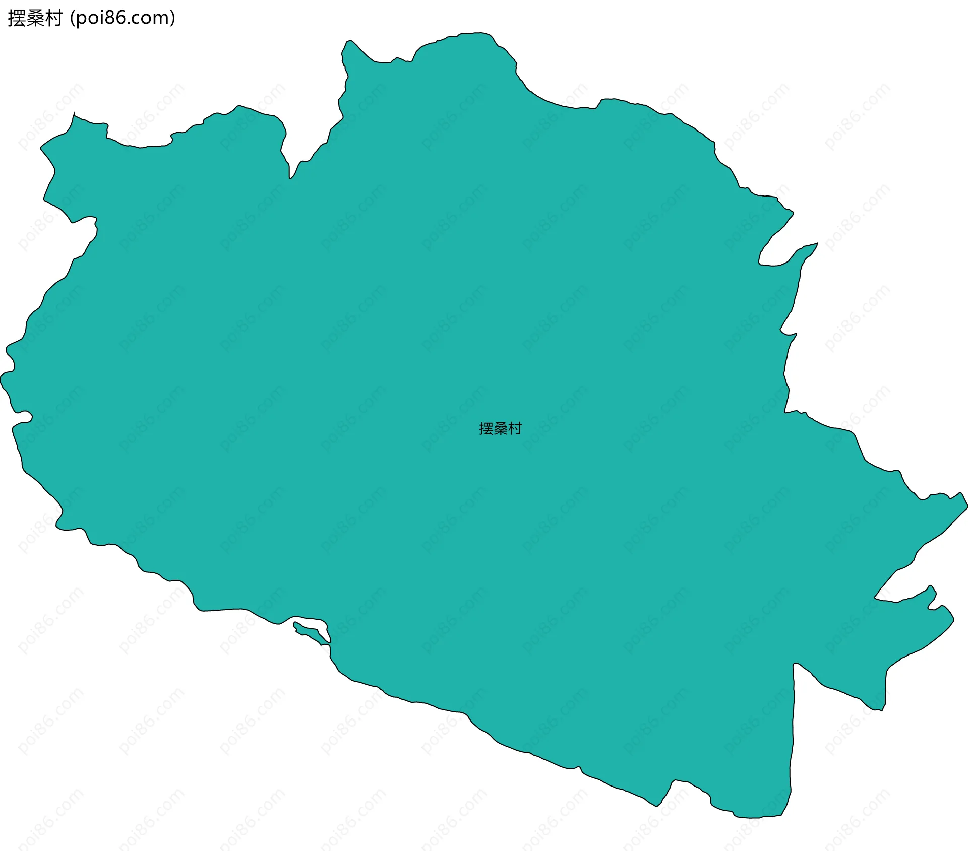 摆桑村边界地图