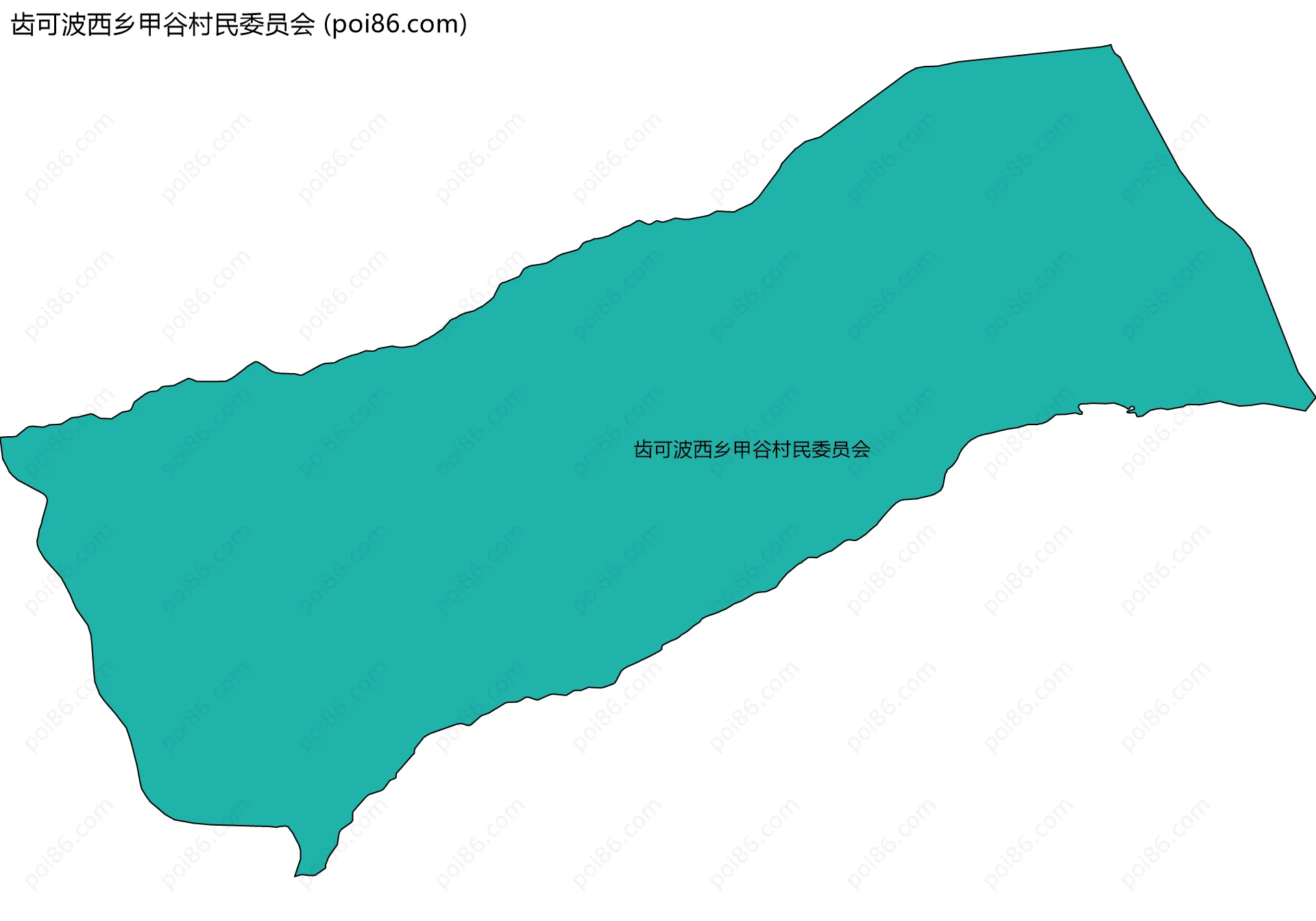 齿可波西乡甲谷村民委员会边界地图