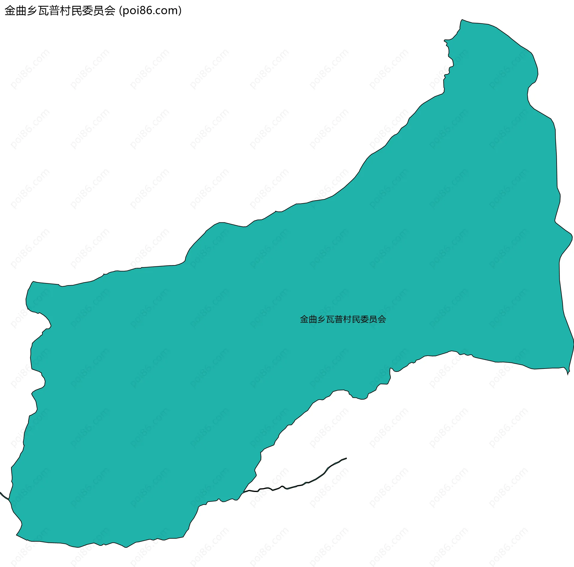 金曲乡瓦普村民委员会边界地图