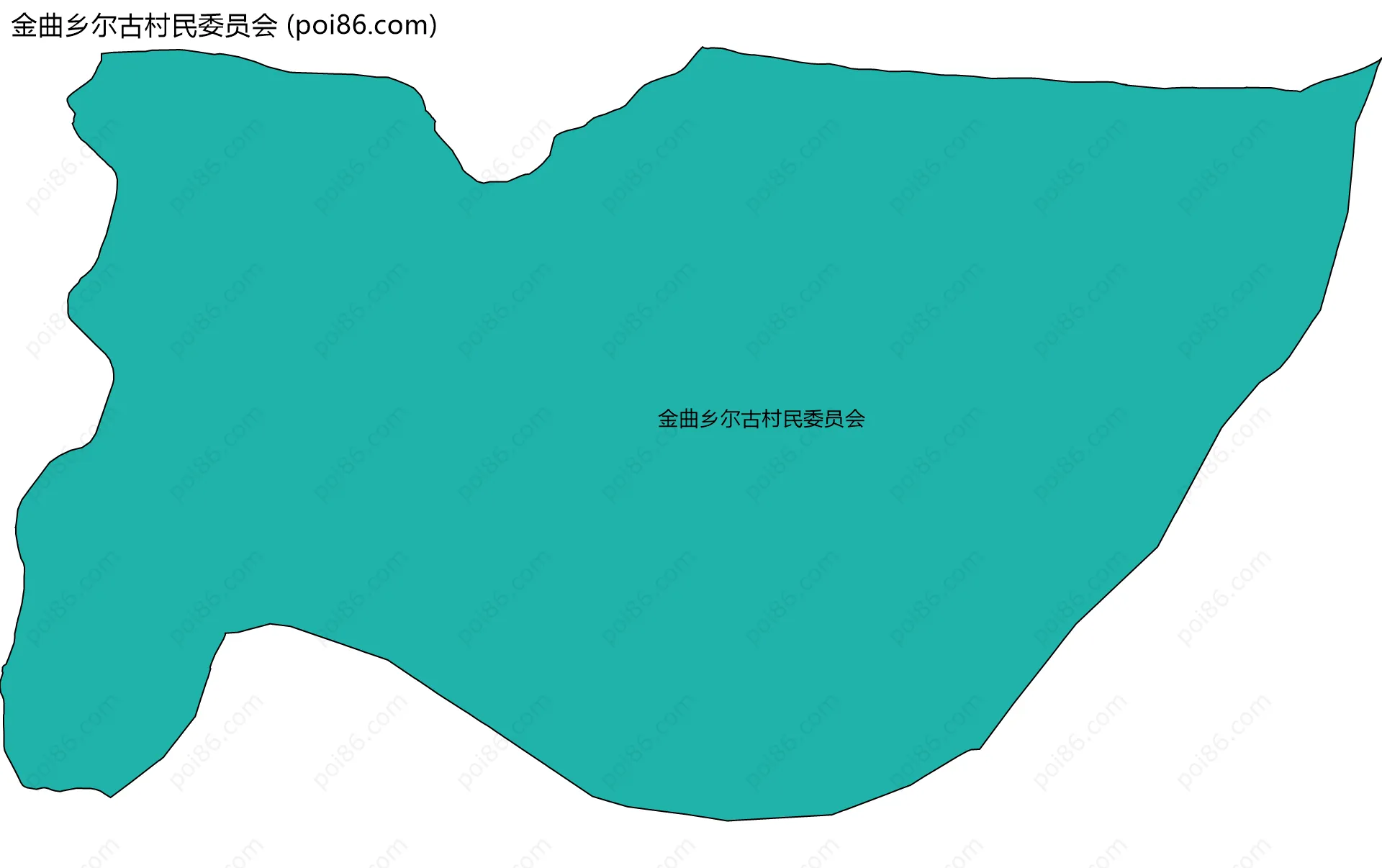 金曲乡尔古村民委员会边界地图