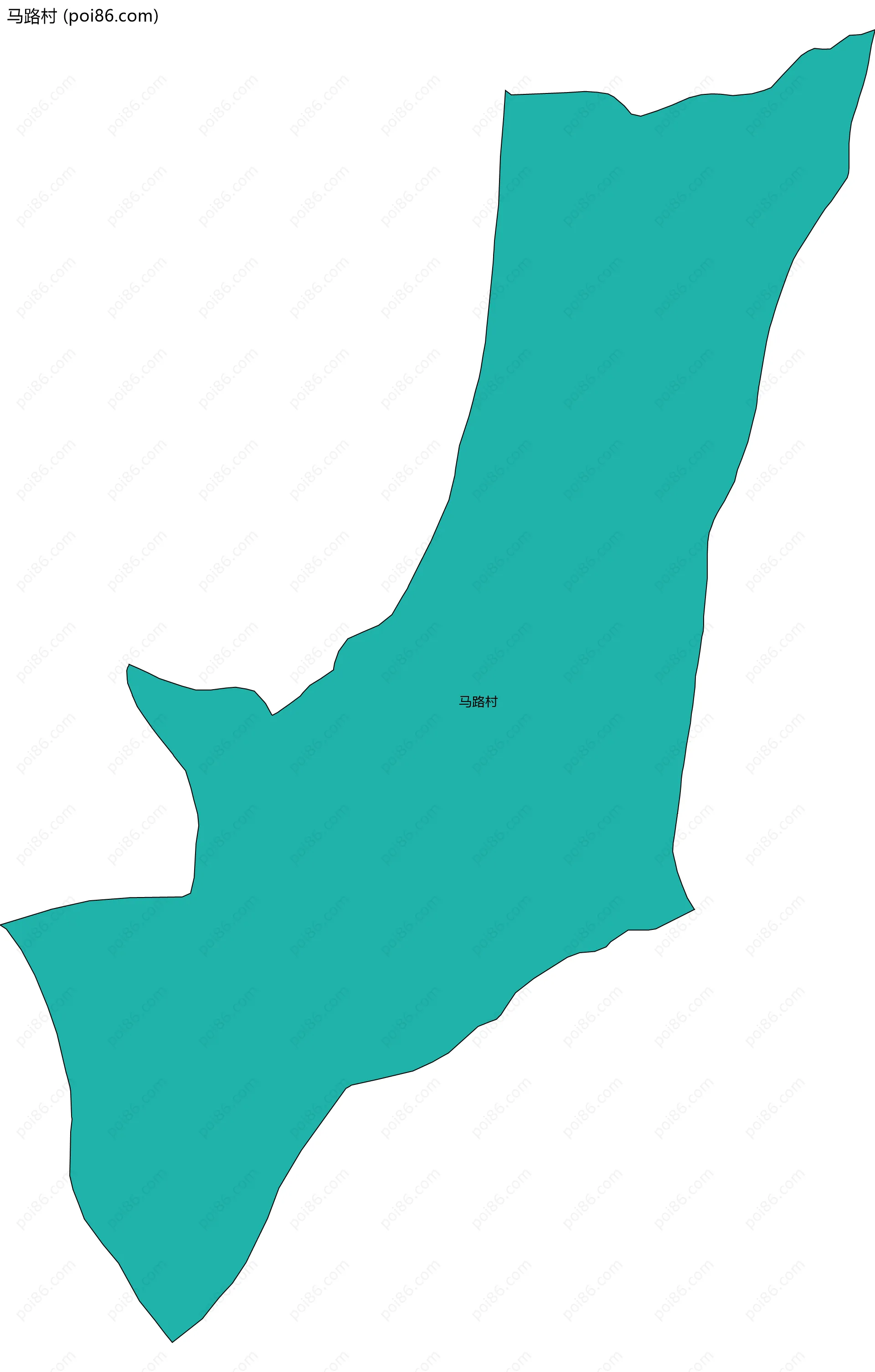 马路村边界地图