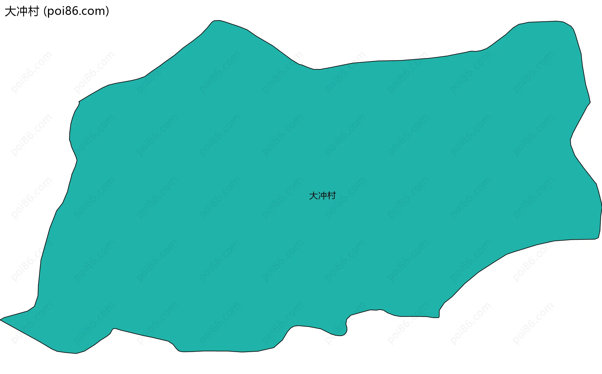 大冲村边界地图