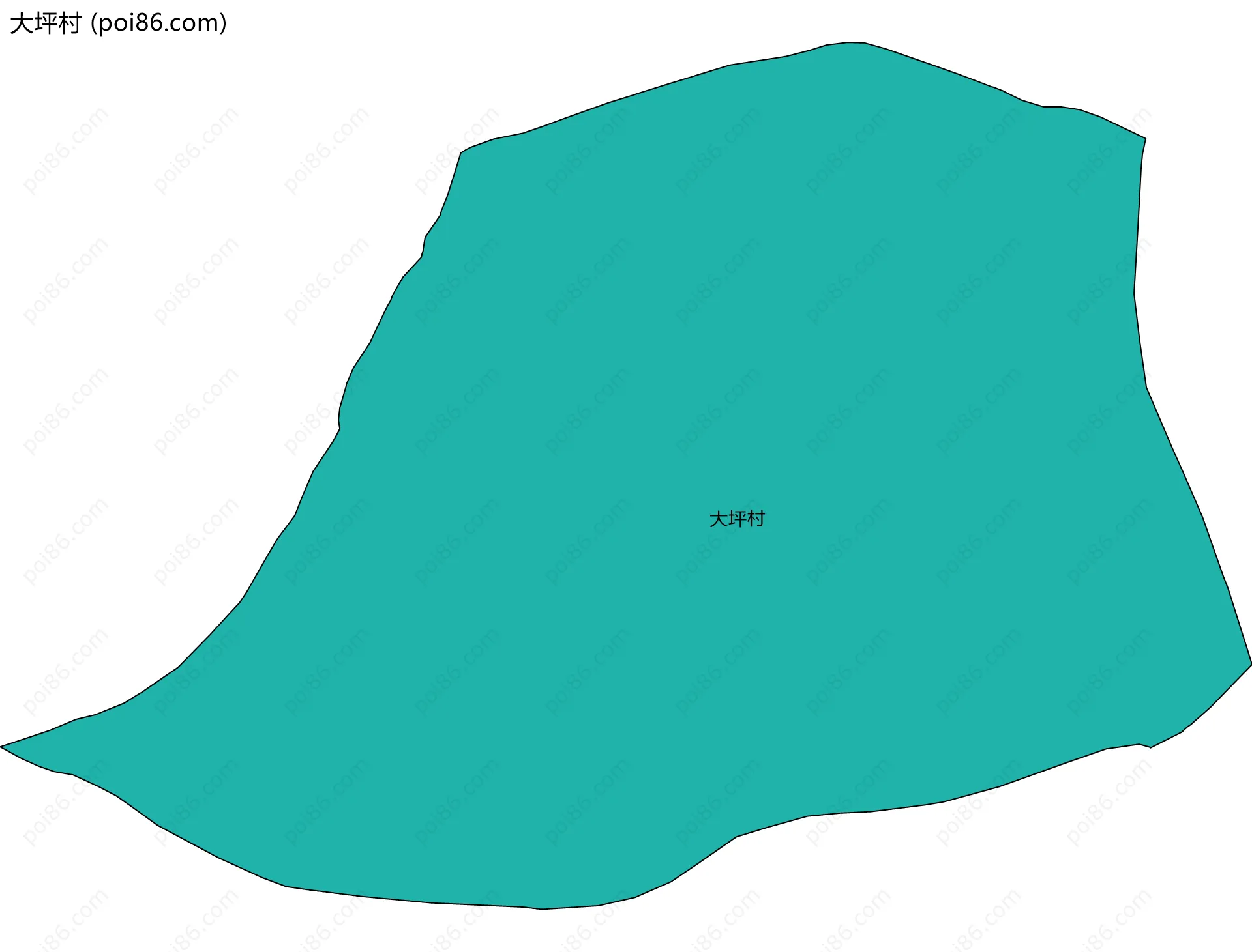 大坪村边界地图