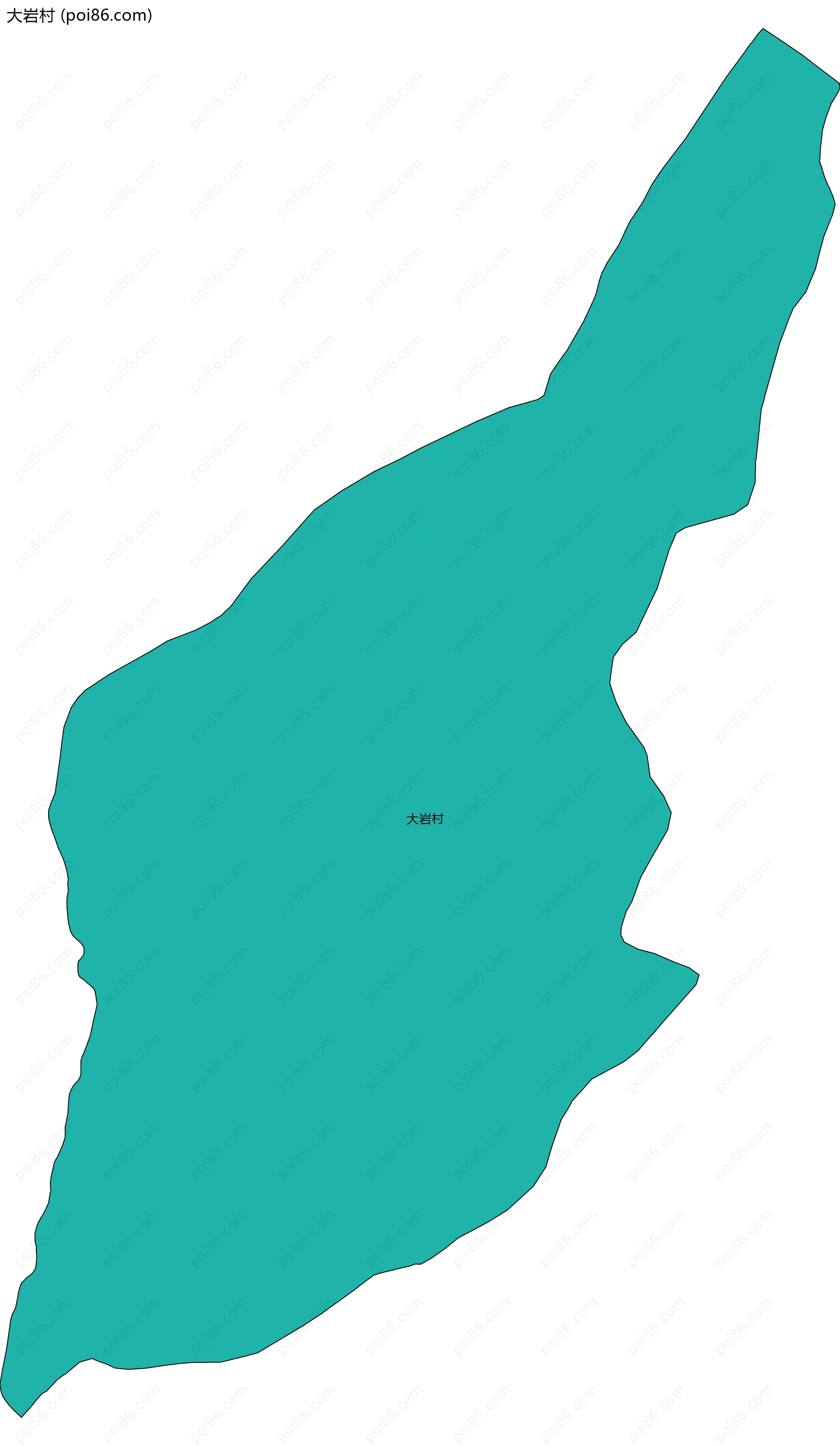 大岩村边界地图