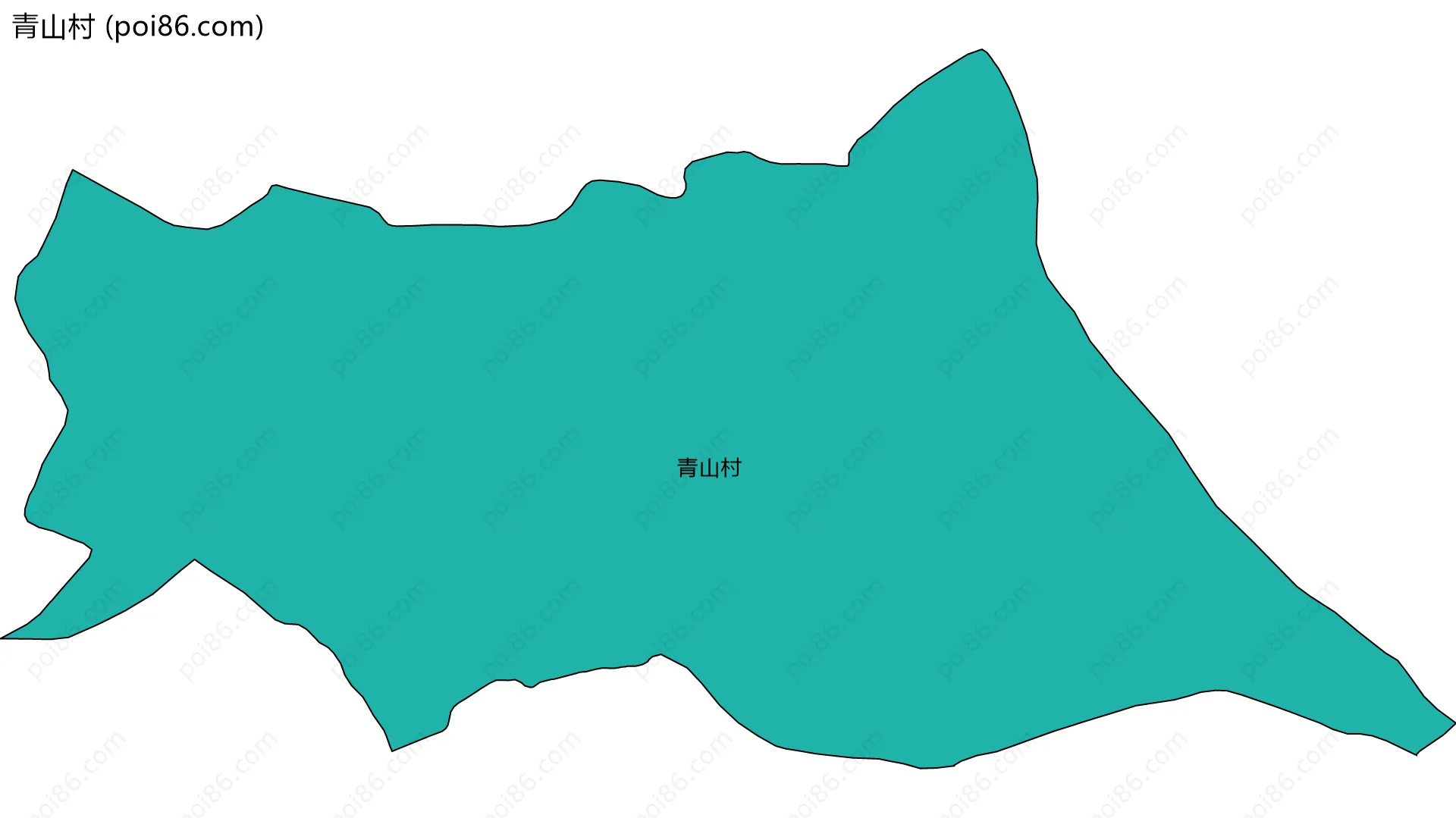 青山村边界地图