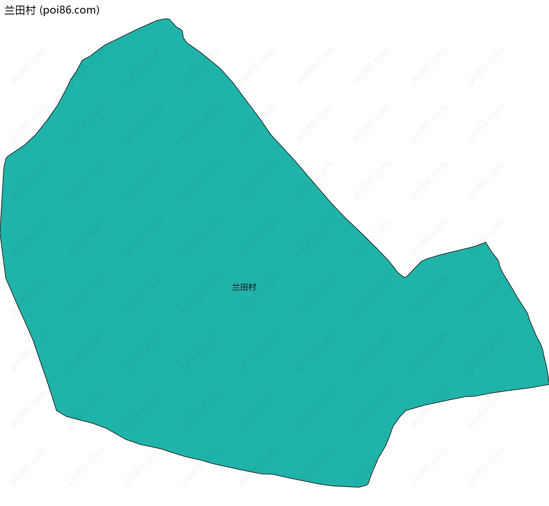兰田村边界地图