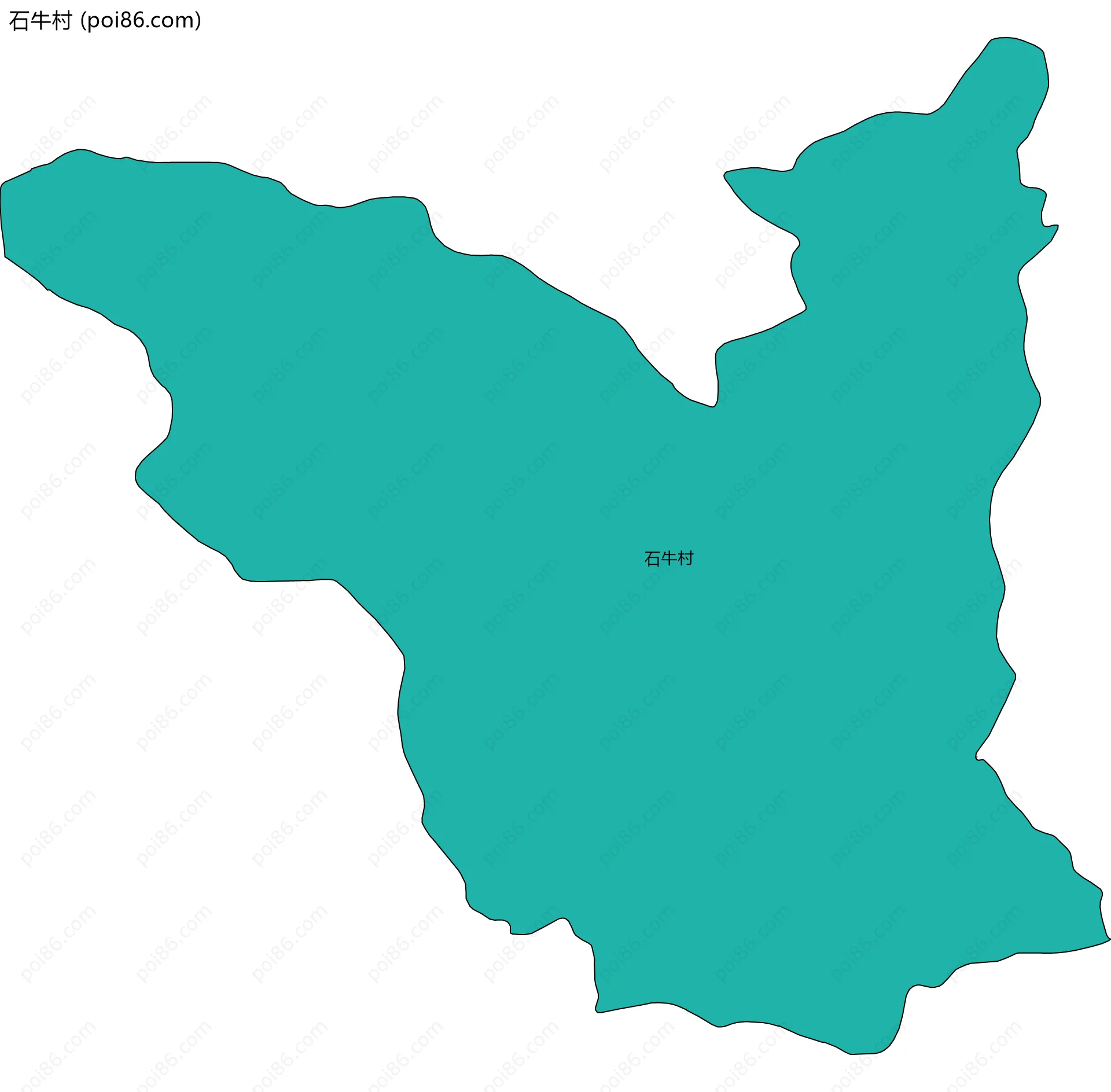 石牛村边界地图