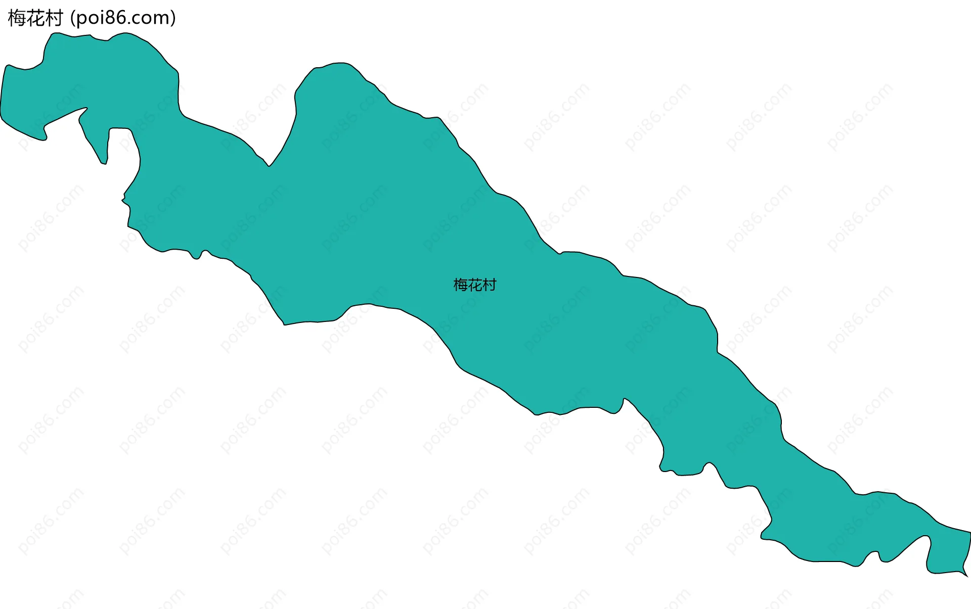 梅花村边界地图