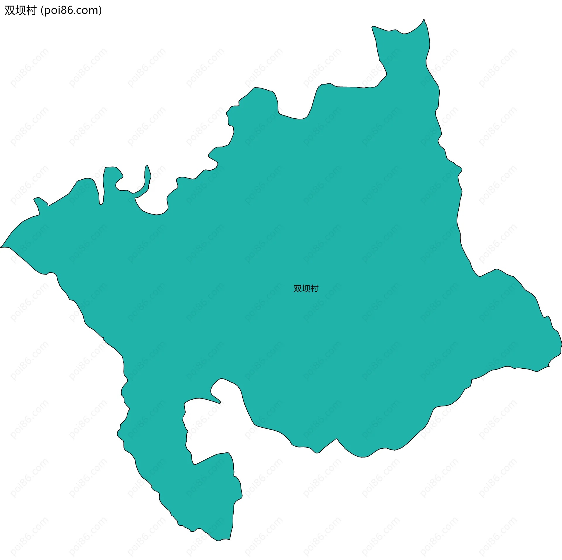 双坝村边界地图