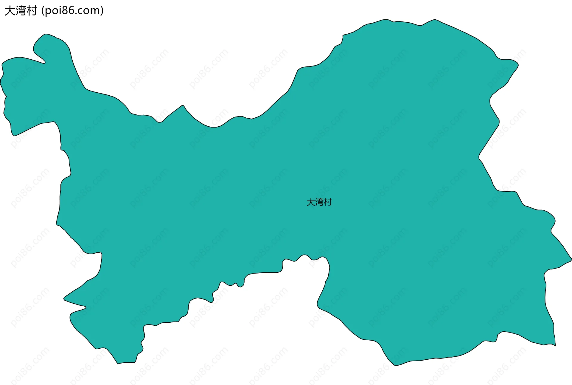 大湾村边界地图