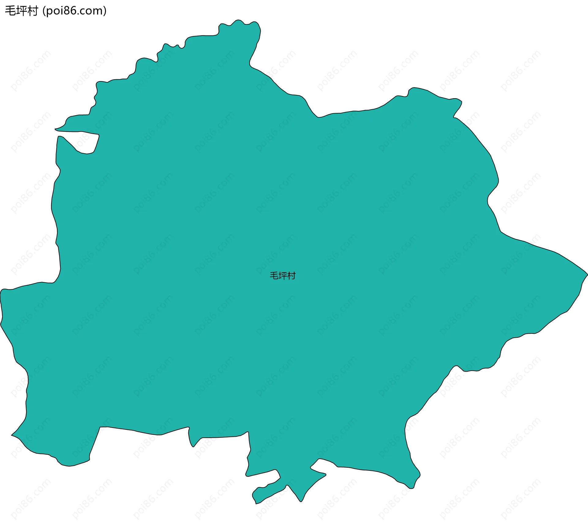 毛坪村边界地图
