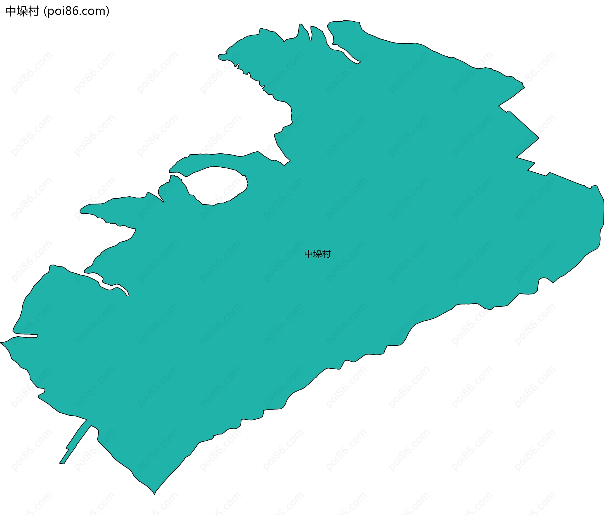 中垛村边界地图